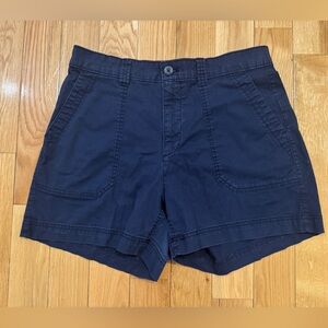 Navy Blue High-Waisted Shorts